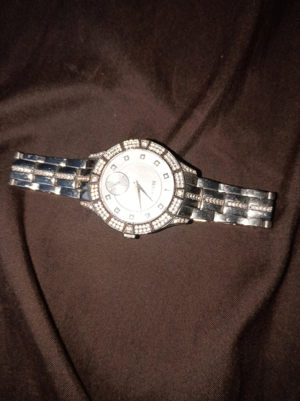Bulova Women's Silver-tone Crystal Accent Bracelet Watch